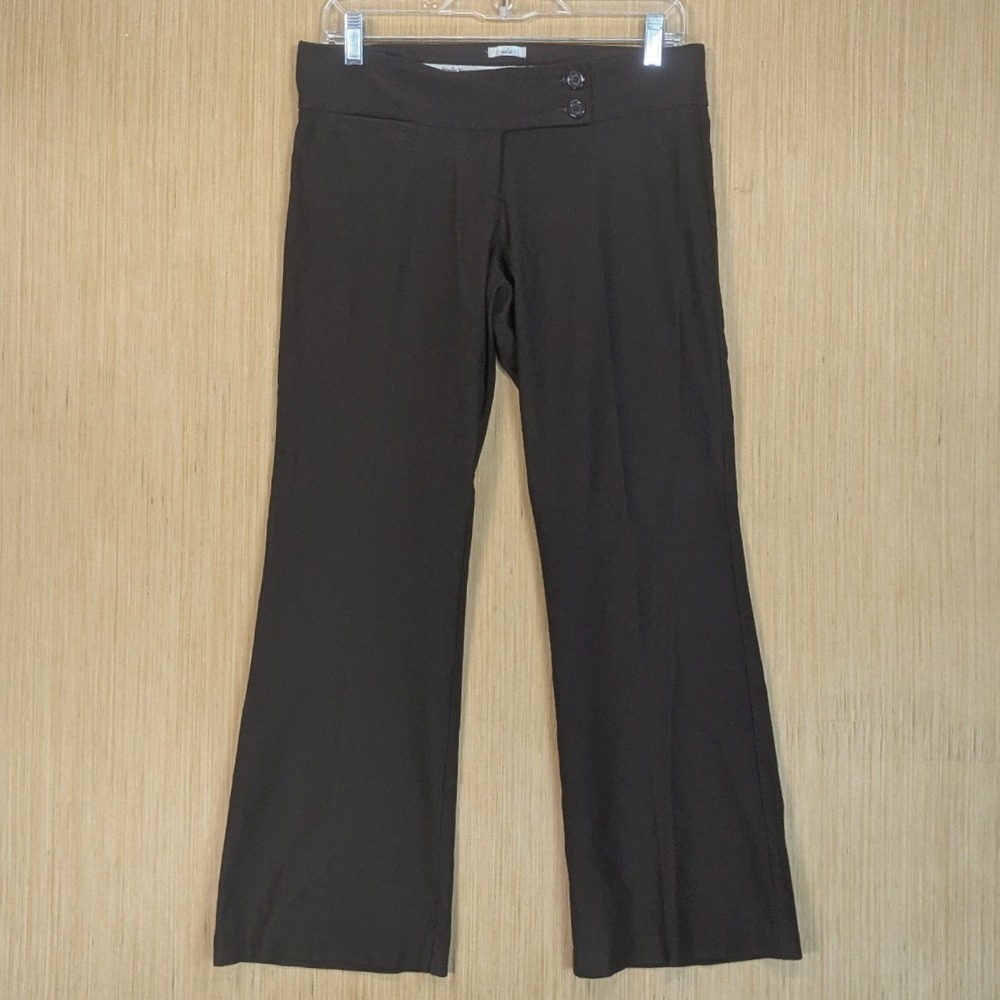 Studio Y Pants Y2K Low Rise Wide Leg Dress‎ Pants Chocolate Brown Women's 5/6
